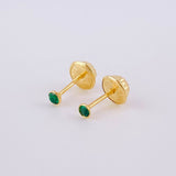 Stud Earrings Bezel 0.35g / in / 2.3mm Yellow Gold 18K