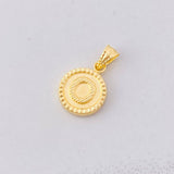 Pendant Circle Letter O 0.6g / 3/4 in Yellow Gold 18K