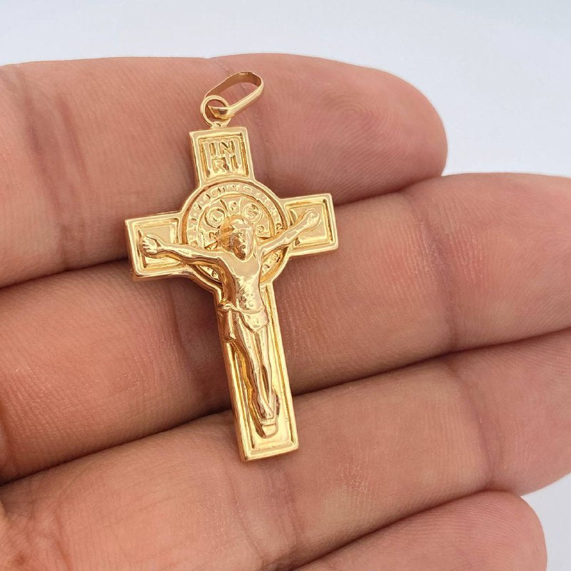 Dije Cruz Cristo 2.65gr / 1 3/4 in / Oro Amarillo 18K &