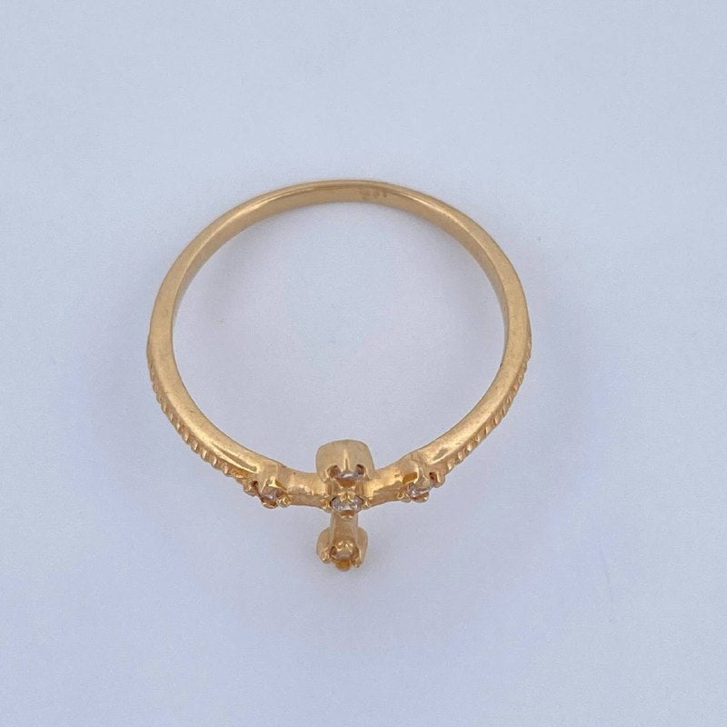 Cross Ring 1.7gr / Size 7 / 18K Yellow Gold &