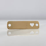 Herraje Placa Corazon 0.7 g / 1 in Oro Amarillo 18K