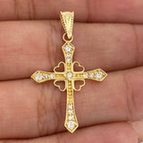 Dije Cruz Corazones 1.3gr / 1 1/4 in / Oro Amarillo 18K &