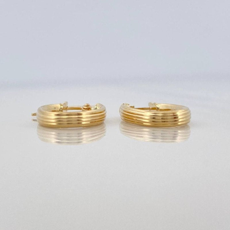 Candongas Juli Ovaladas 1.05 g / 3/4 in Oro Amarillo 18K
