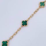 Clover Bracelet Box 4.15gr / 19cm / 18K Yellow Gold Nac.Esp. &