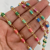 Rustic Barrel Chain 13.3 g / 25 in / 4.3 mm 18K Yellow Gold