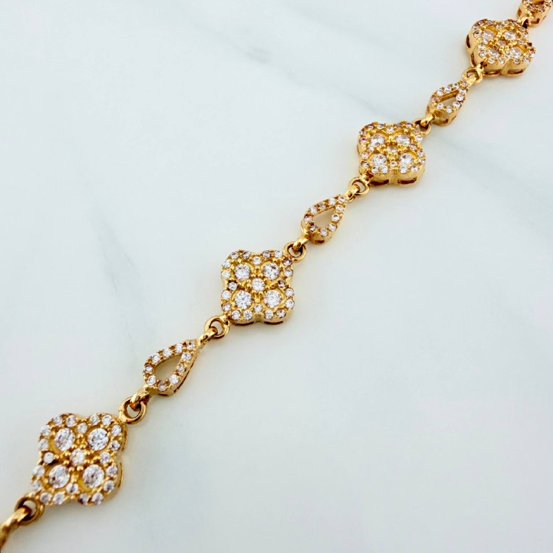 Clover Bracelet Drop 12.8 g / 8 in / 9.4 mm Yellow Gold 18K