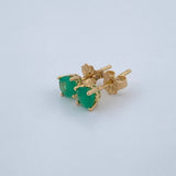 Topos Cuatro Garras Esmeralda 1gr / Oro Amarillo 18K +