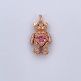 Dije Oso Articulado Corazon 8.1gr / 3.5cm / Oro 18K &
