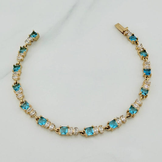 Pulso Tennis Cuatro Garras 12.55 g / 7 3/4 in Oro Amarillo 18K