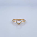 Heart Ring 1.6gr / Size 5 1/4 / 18K Gold &
