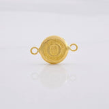 Charm Circle Letter O 0.35g / 1/2 in Yellow Gold 18K