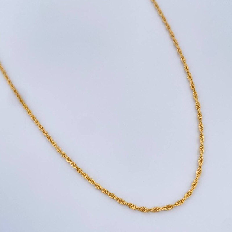 Rope Chain 0.95gr / 19.7in / 18K Gold +3 $