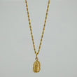 Set Cadena Lazo + Dije Virgen De Guadalupe / 1,35 gr / 17 3/4 in Oro Amarillo 18K
