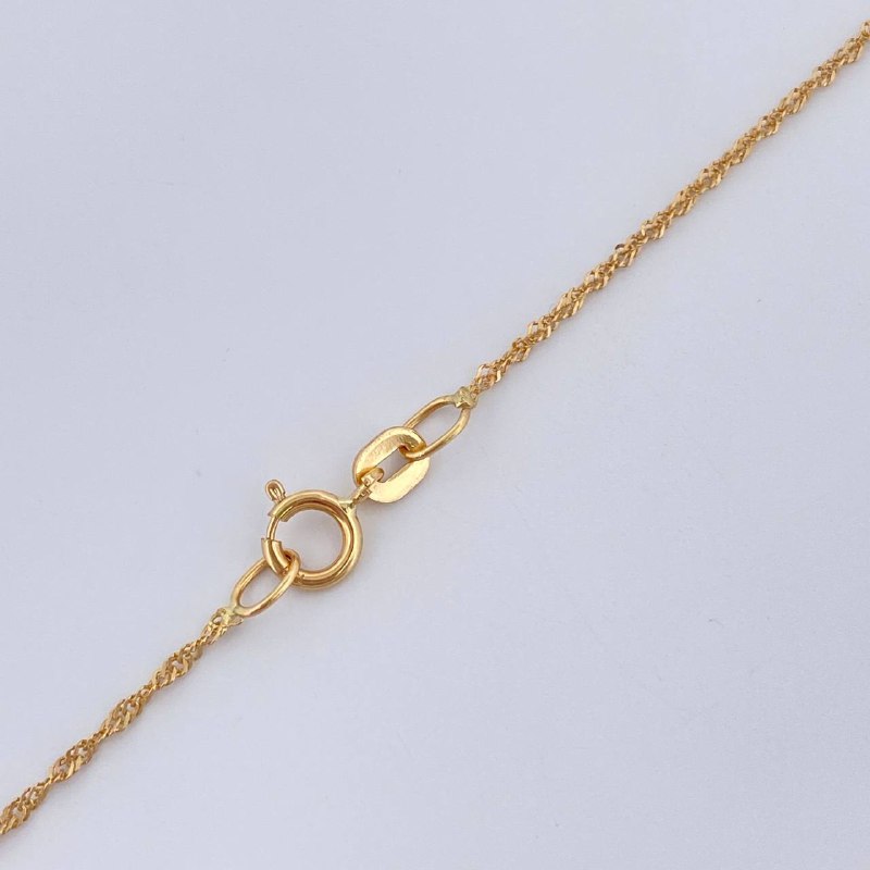 Singapore Chain 0.8gr / 15.7in / 18K Gold +3$
