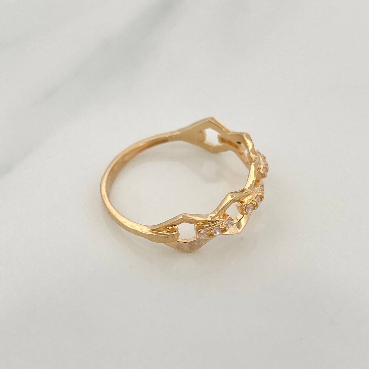 Anillo Zig Zag 1.6gr / T6 1/4 / Oro Amarillo 18K &