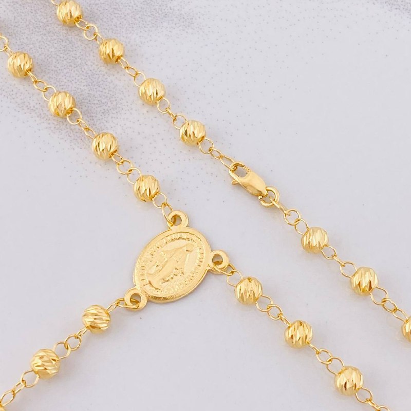 Miraculous Virgin Rosary 10g / 24 in / 4mm Yellow Gold 18K