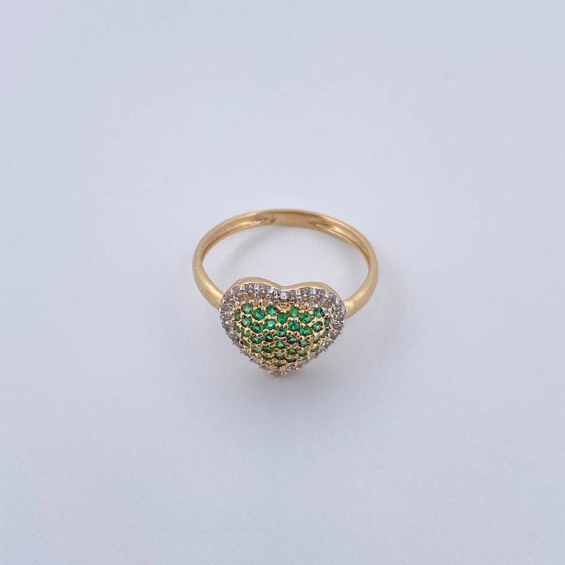 Heart Ring 2.45gr / Size 6 1/2 / 18K Gold &