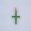 Pendant Tube Cross 0.55gr / 0.75in / 18K Gold