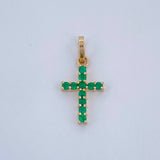 Pendant Tube Cross 0.55gr / 0.75in / 18K Gold