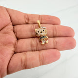 Dije Gata Articulada 4.7 g / 1 in Tres Oros 18K