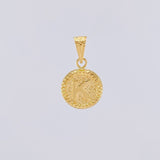 Dije Circulo Letra K 0.6g / 3/4 in Oro Amarillo 18K