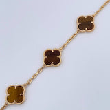 Paperclip Bracelet Clover 11.55gr / 7.3in / 18.5cm / Yellow Gold Nac.Esp. 18K $