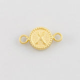 Charm Circle Letter X 0.45g / 1/2 in Yellow Gold 18K