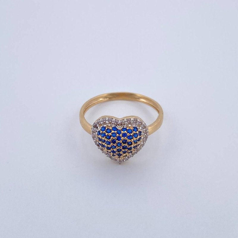 Heart Ring 2.75gr / Size 6 3/4 / 18K Gold &