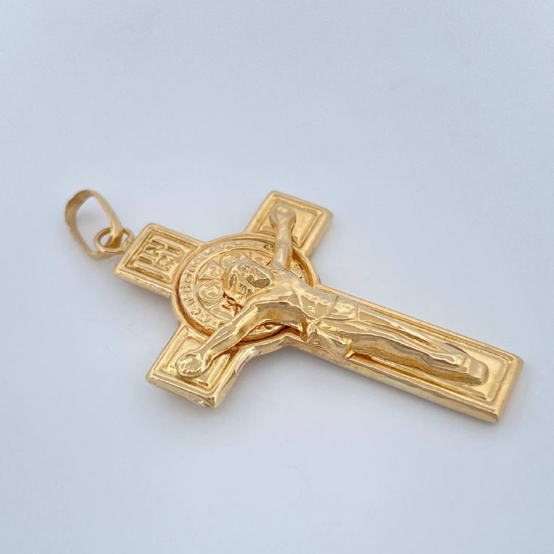 Dije Cruz Cristo 2.65gr / 1 3/4 in / Oro Amarillo 18K &