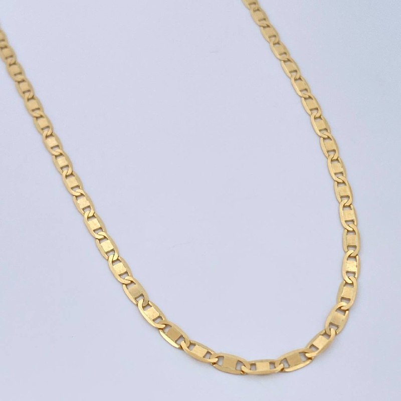 Flat Mariner Chain 4.55gr / 60cm / 18K Yellow Gold +3 $