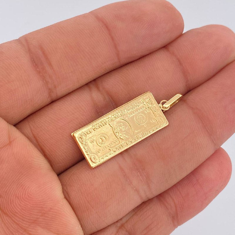 Pendant One Dollar 1.8gr / 3.6cm / 18K Yellow Gold &