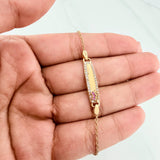 Pulso Bebé Placa Bebe Aro Seguido Corona 2.9 g / 5 1/2 in / 0.75 mm Oro Amarillo 18K