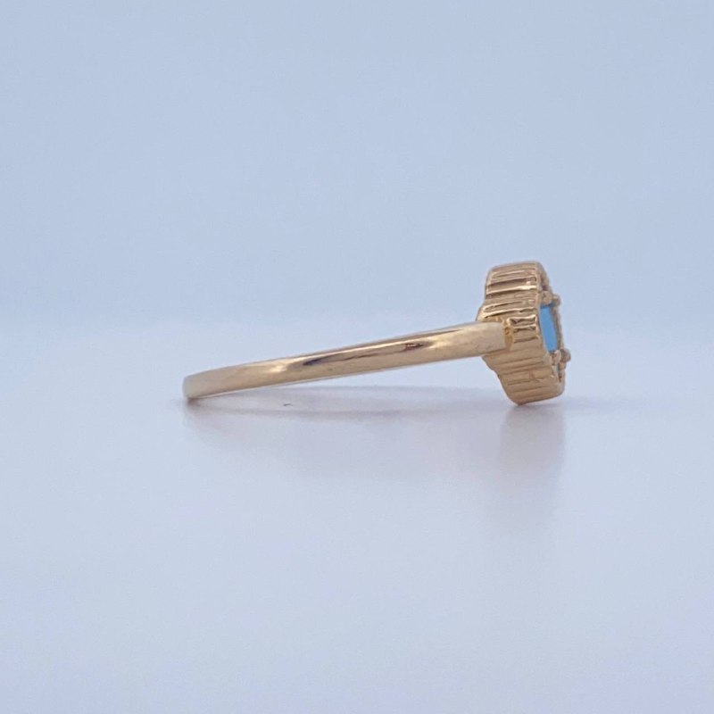 Anillo Trebol 2.25gr / T7 / Oro Amarillo 18K &