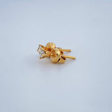 Stud Earrings Four Prongs Diamond 1.15gr / Yellow Gold 18K %