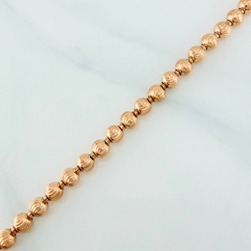 Half Moon Military Anklet 11.95 g / 10 1/4 in / 4 mm 18K Rose Gold