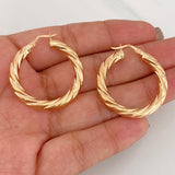 Hoop Earrings Emmi 3.8g / 1 1/4 in 18K Rose Gold