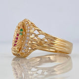 Our Lady of Guadalupe Ring 3.6 g / T7 1/4 18K Yellow Gold