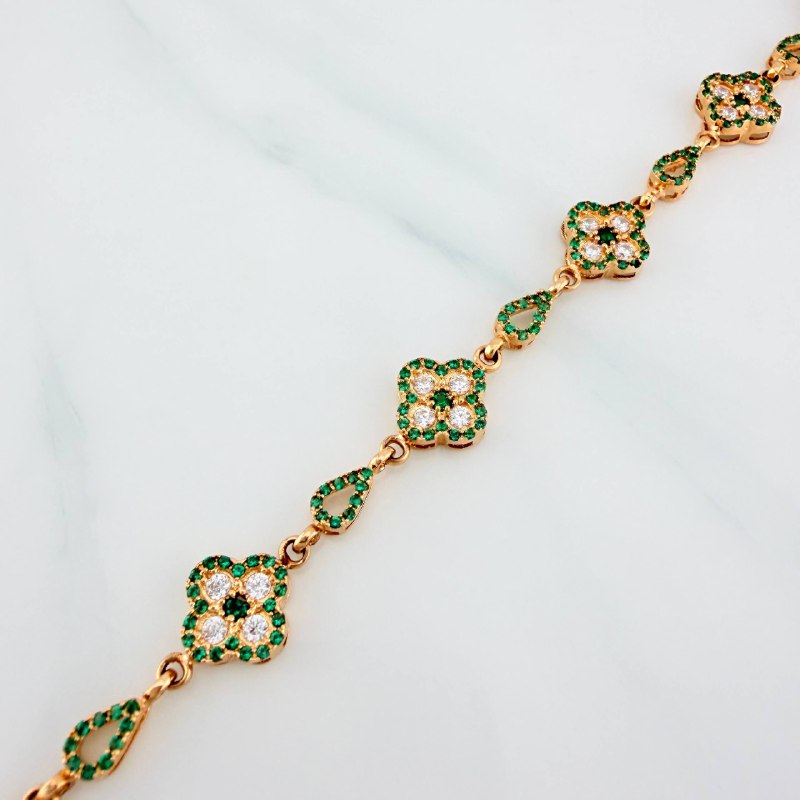 Clover Bracelet Drop 11.3 g / 8 in / 9.4 mm Yellow Gold 18K