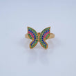 Butterfly Ring in Relief 2.5gr / Size 6 1/4 / 18K Gold $