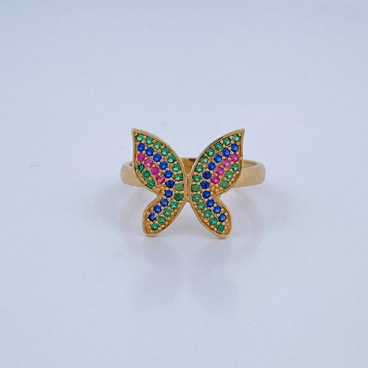 Butterfly Ring in Relief 2.5gr / Size 6 1/4 / 18K Gold $