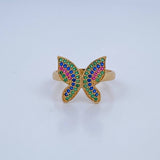 Butterfly Ring in Relief 2.5gr / Size 6 1/4 / 18K Gold $