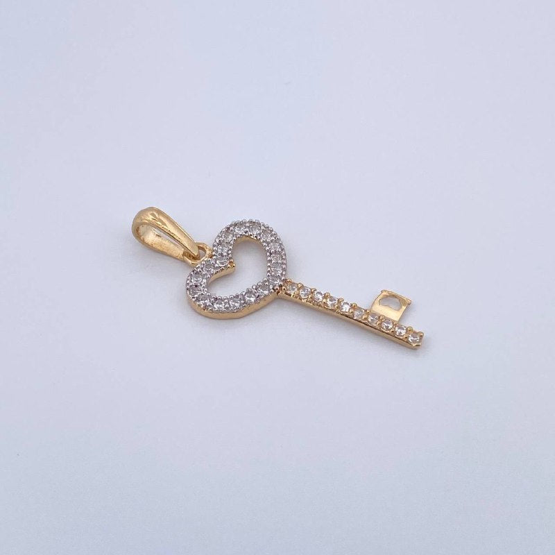 Pendant Heart Key 1.3gr / 3cm / 18K Gold &