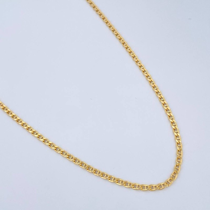 Flat Mariner Chain 1.95gr / 17.7in / 18K Gold +3 $
