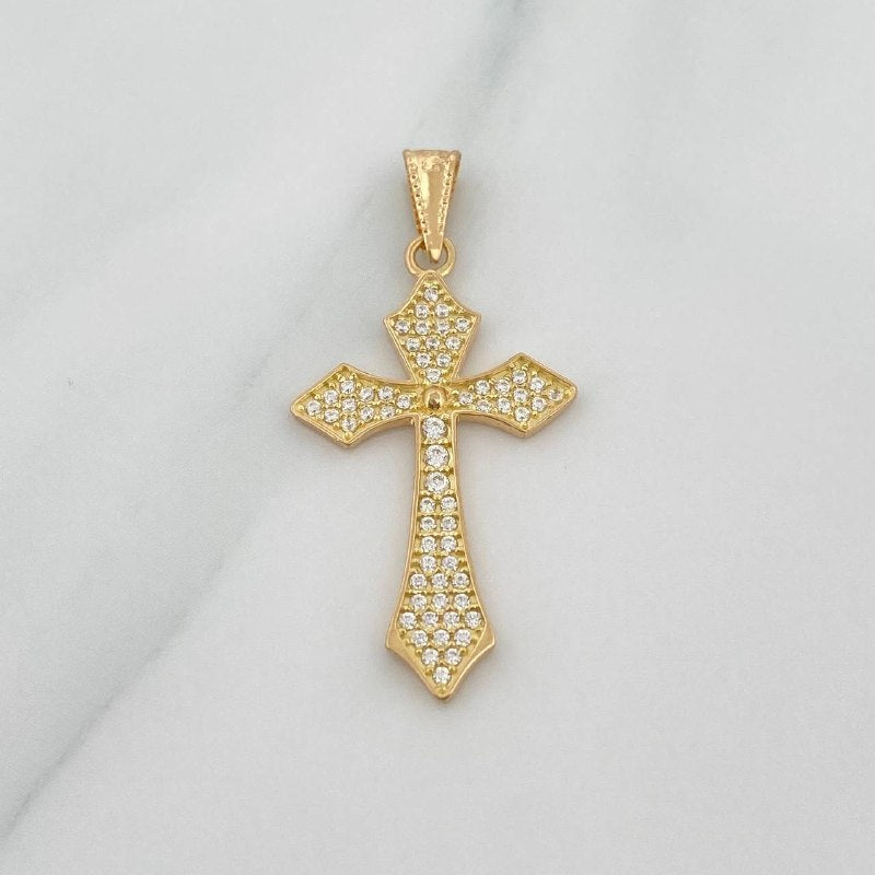 Dije Cruz Gotica 2.05gr / 1 1/2 in / Oro Amarillo 18K &