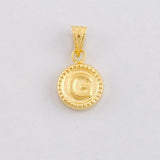 Dije Circulo Letra G 0.4g / 1/2 in Oro Amarillo 18K