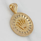 Dije Corona 9.15 g / 1 1/2 in Oro Amarillo 18K