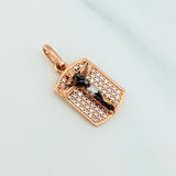 Dije Placa Cruz Cristo Milagroso De Buga 2.7 g / 1 in Tres Oros 18K
