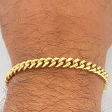 Tobillera Cubana 6.5gr / 9 1/4 in / Oro Amarillo +1 14K Italy &