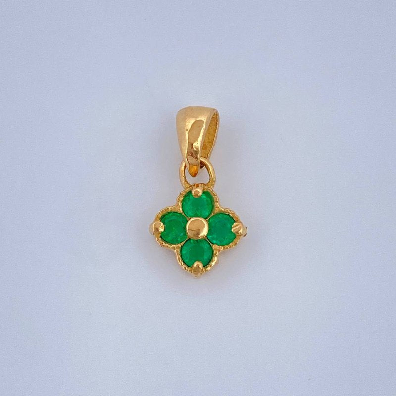 Pendant Flower 0.7gr / 1/2 in / 18K Gold Yellow