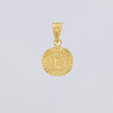 Dije Circulo Letra D 0.55g / 3/4 in Oro Amarillo 18K